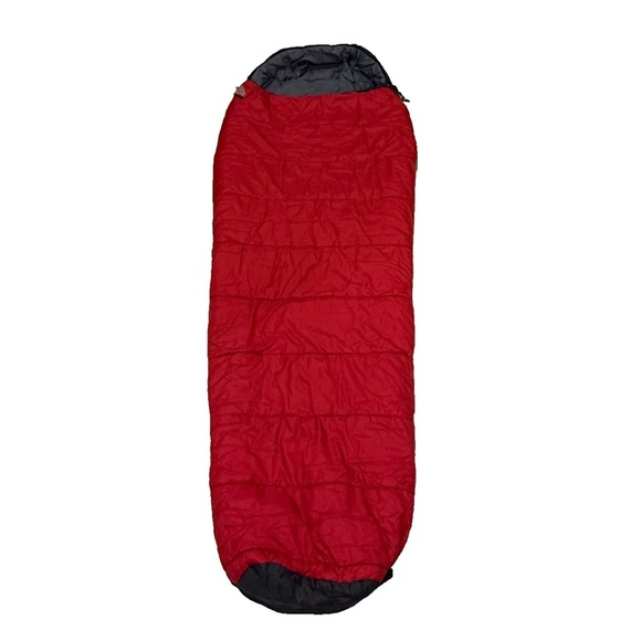 Kelty Mistral Sleeping Bag: 20F Synthetic Regular Right Zip Red/Gray VGC; in bag - Picture 2 of 11